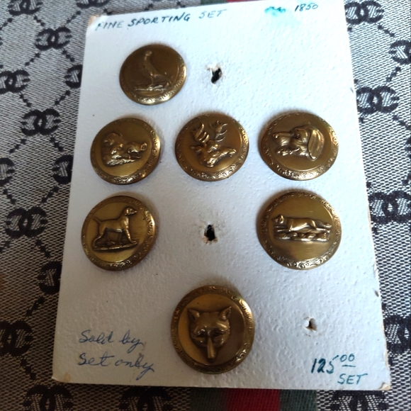 sporting set Other - Vintage 1850's Gold Sporting Button Set
